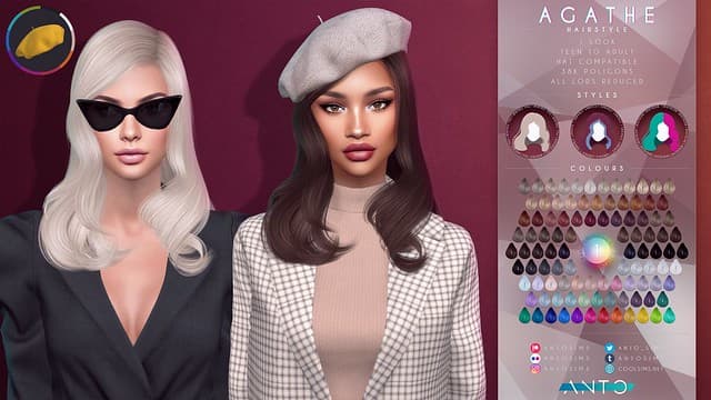 Прическа Agathe Hairstyle